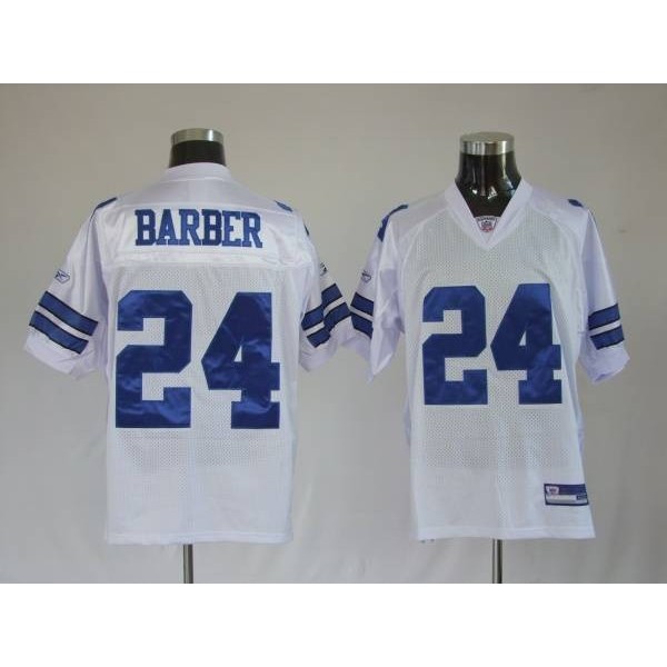 Cowboys #24 Marion Barber White Stitched NFL Jersey