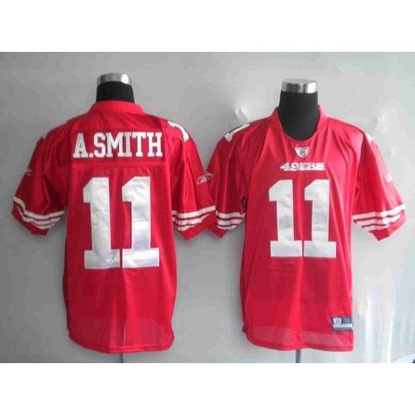 49ers Alex Smith #11 Stitched Red NFL Jersey