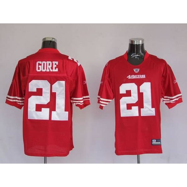 49ers Frank Gore #21 Stitched Red NFL Jersey