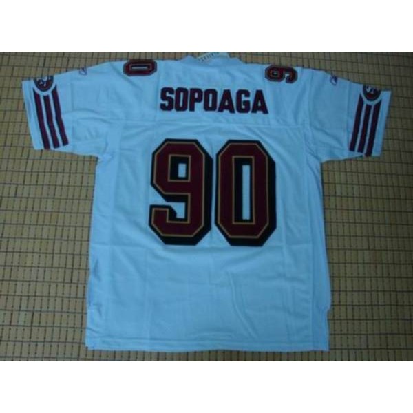 49ers Isaac Sopoaga #90 Stitched White NFL Jersey